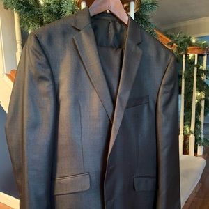Kenneth Cole Reaction Mens Suit Gray 42R 35W